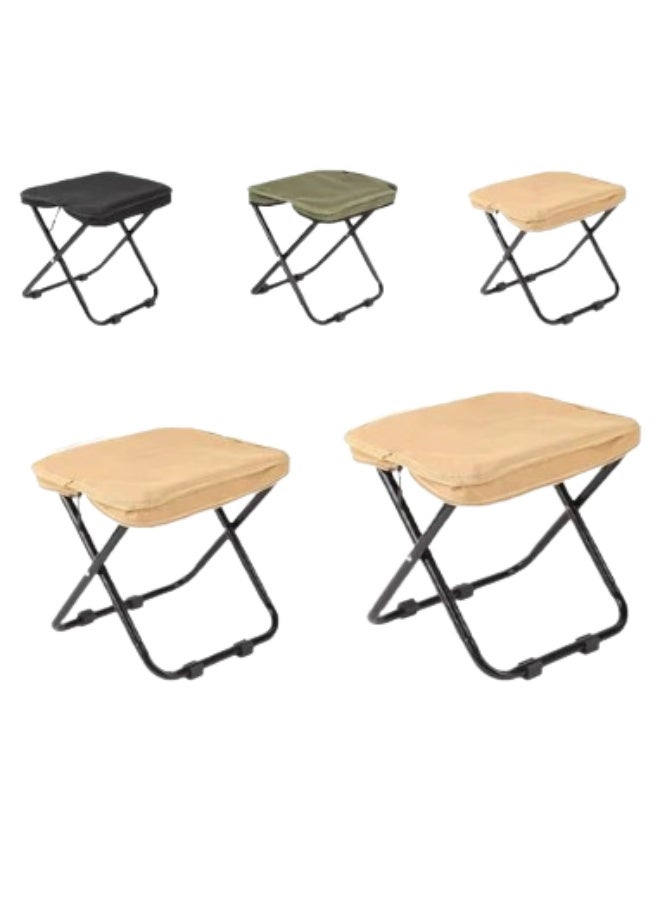 كرسي قابل للطي مع حقيبة بسحاب، مناسب للرحلات، سهل الحمل والتخزين. - Image 4